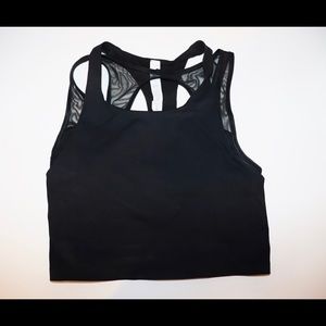LULULEMON BLACK CROPPED TANK/SPORTSBRA